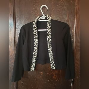 Cropped pearl blazer size s